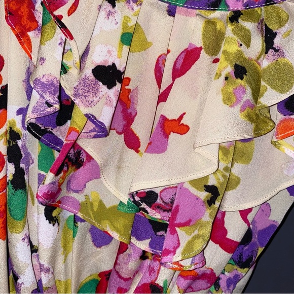 Express Yellow floral dress with belt - Picture 6 of 6